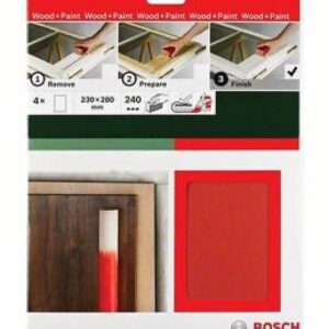 Bosch lihvimislehed P240, 230×280 mm, 4 tk