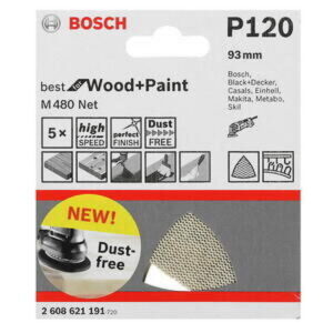 Bosch lihvvõrk P120, M480Net, 93mm, 5 tk