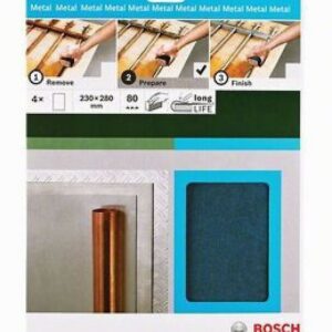 Bosch lihvimislehed P80, 230×280 mm, 4 tk