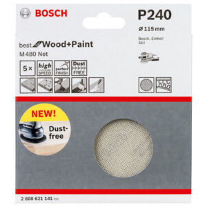 Bosch lihvvõrk P240, M480Net, 115mm, 5 tk