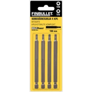 Finbullet 1187 pikad kruviotsikud T20&T25, 100 mm