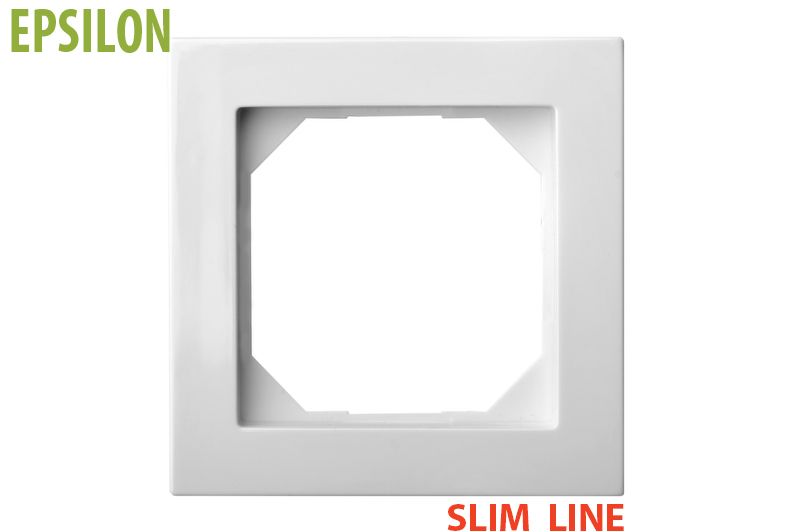 Liregus Epsilon valge lüliti LED-indikaatoriga + Slim raam - Pilt 2