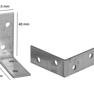 Pisla nurgatugede komplekt,4 tk, tsingitud, 40x40mm