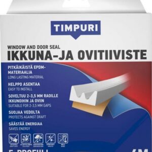 Timpuri E-profiil akna- ja uksetihend, valge, 6 m